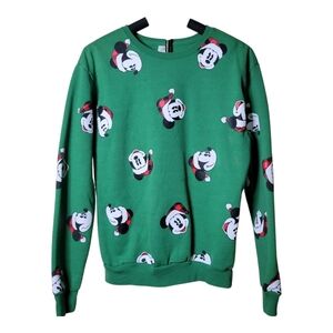Disney Christmas Mickey Mouse Crew Neck Sweatshirt